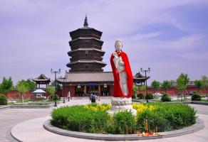Wooden Pagoda Statue